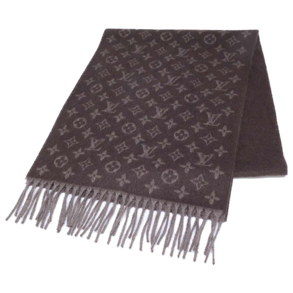LOUIS VUITTON M70258 Cashmere Blend Wool Echarpe Monogram Gradient Stole Scar...